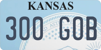 KS license plate 300GOB