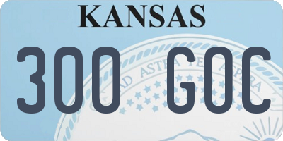 KS license plate 300GOC