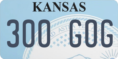 KS license plate 300GOG