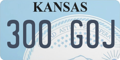 KS license plate 300GOJ