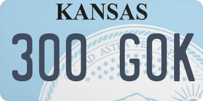 KS license plate 300GOK