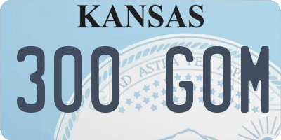 KS license plate 300GOM