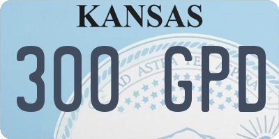 KS license plate 300GPD