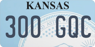 KS license plate 300GQC