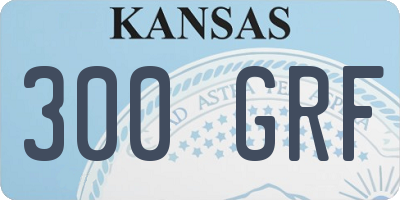 KS license plate 300GRF