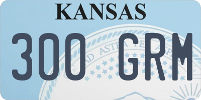 KS license plate 300GRM