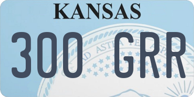 KS license plate 300GRR