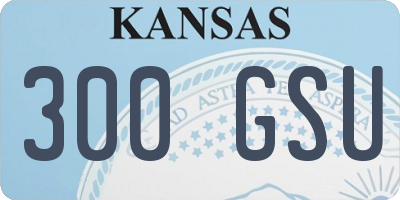 KS license plate 300GSU