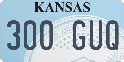 KS license plate 300GUQ