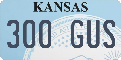 KS license plate 300GUS