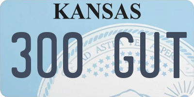 KS license plate 300GUT