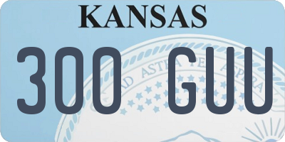 KS license plate 300GUU