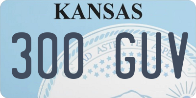 KS license plate 300GUV