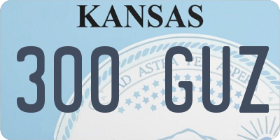 KS license plate 300GUZ