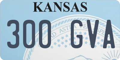 KS license plate 300GVA