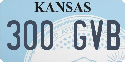 KS license plate 300GVB