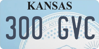 KS license plate 300GVC