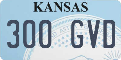 KS license plate 300GVD
