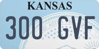KS license plate 300GVF