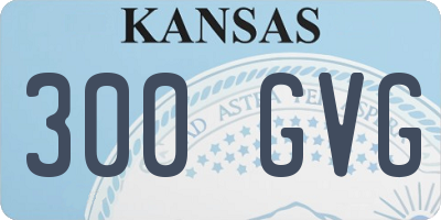 KS license plate 300GVG