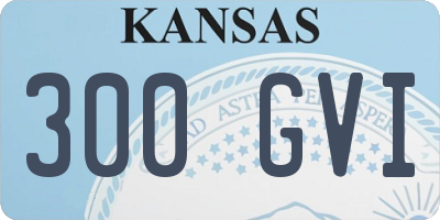 KS license plate 300GVI