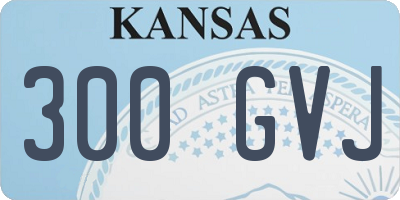 KS license plate 300GVJ