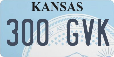 KS license plate 300GVK