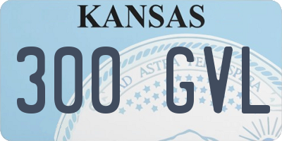 KS license plate 300GVL