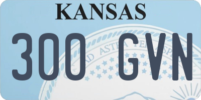 KS license plate 300GVN