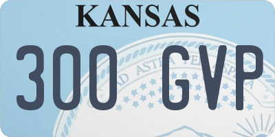 KS license plate 300GVP