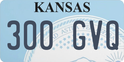KS license plate 300GVQ