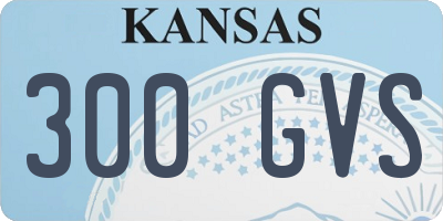 KS license plate 300GVS