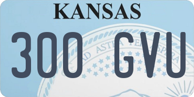 KS license plate 300GVU