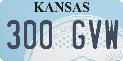KS license plate 300GVW