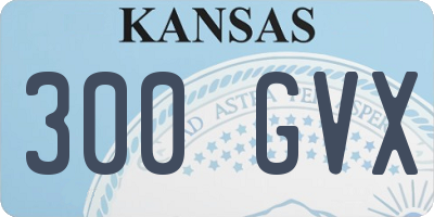 KS license plate 300GVX