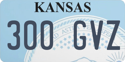 KS license plate 300GVZ