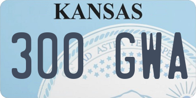 KS license plate 300GWA