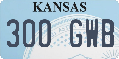 KS license plate 300GWB