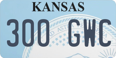 KS license plate 300GWC