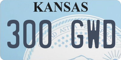 KS license plate 300GWD