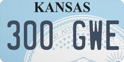 KS license plate 300GWE