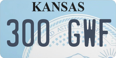 KS license plate 300GWF