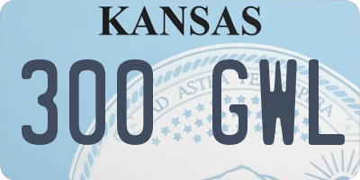 KS license plate 300GWL