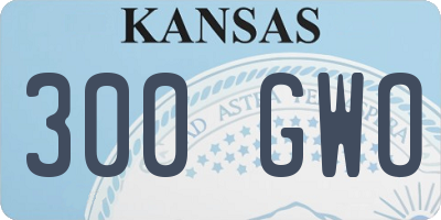 KS license plate 300GWO