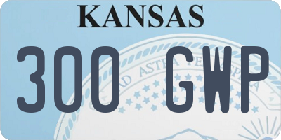 KS license plate 300GWP