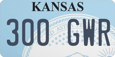 KS license plate 300GWR