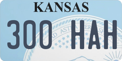 KS license plate 300HAH