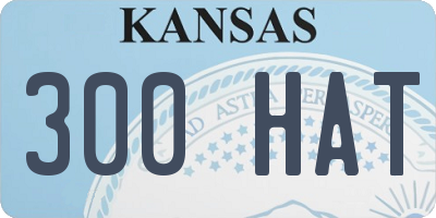 KS license plate 300HAT