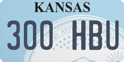 KS license plate 300HBU