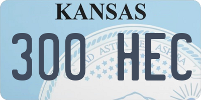 KS license plate 300HEC